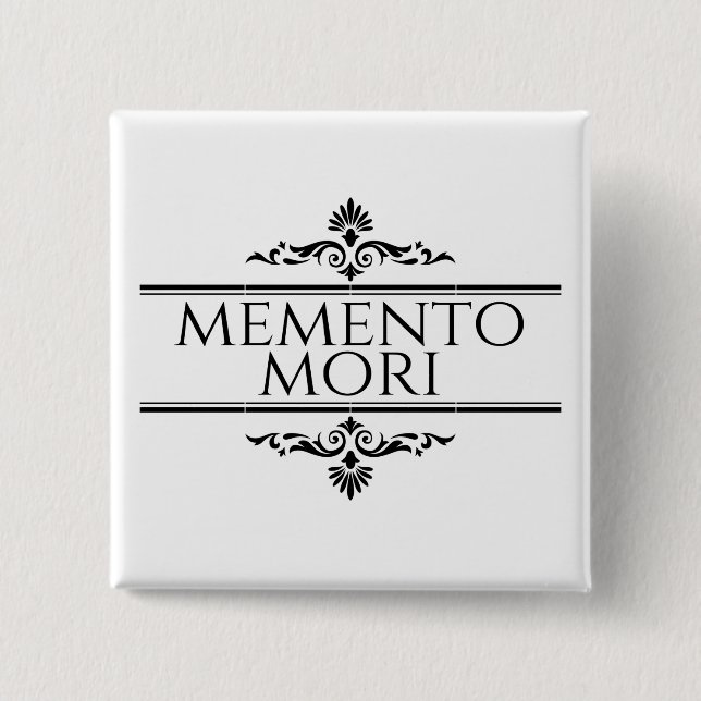 Memento Mori 15 Cm Square Badge (Front)