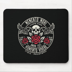 Memento Mori, Amor Fati, Stoic Quote Philosophy Pr Mouse Pad