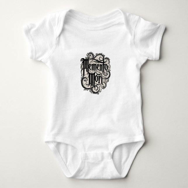 Memento Mori Baby Bodysuit (Front)