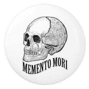Memento mori ceramic knob