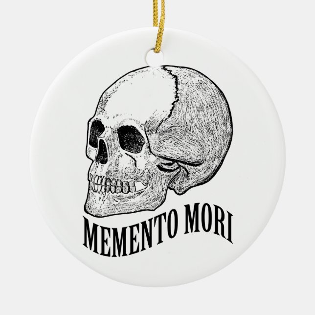 Memento mori ceramic ornament (Front)