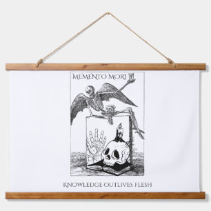 memento mori dark academia hanging tapestry
