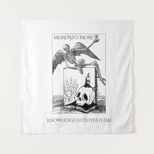 memento mori dark academia tapestry (Front)