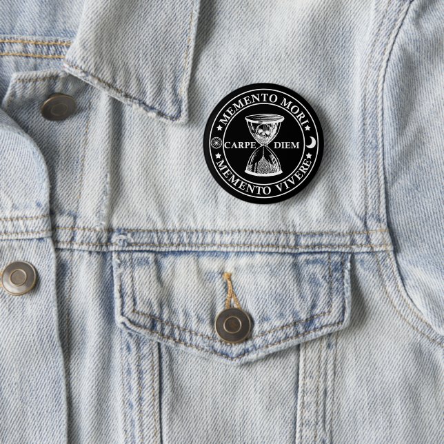 Memento mori memento vivere 6 cm round badge (In Situ)