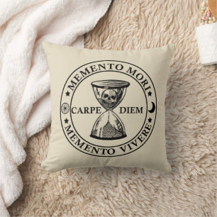 Memento mori memento vivere cushion