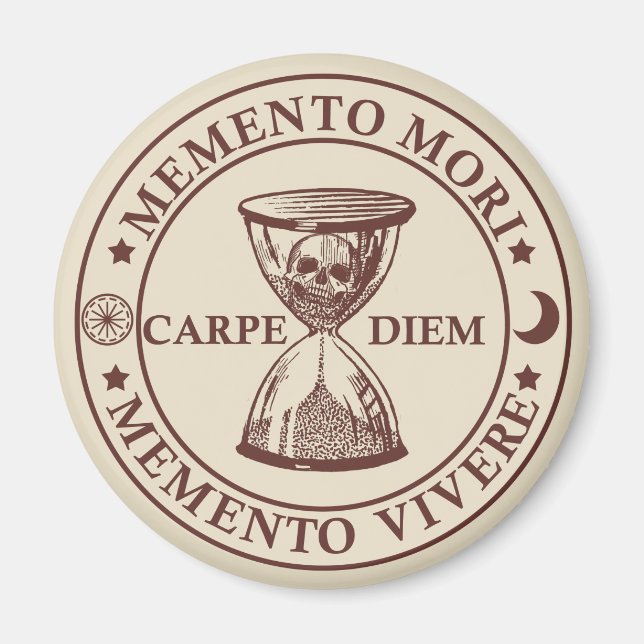Memento mori memento vivere magnet (Front)