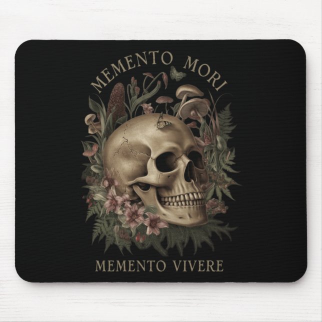 Memento Mori Memento Vivere _ Philosophy &amp; Lat Mouse Pad (Front)