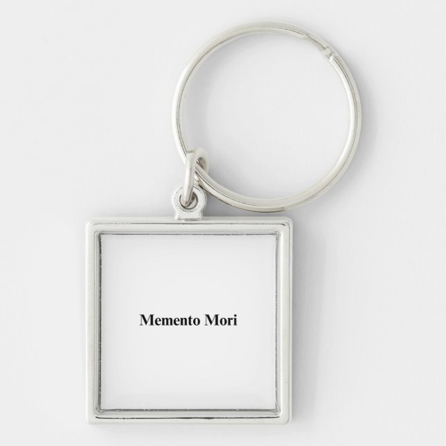 Memento Mori Minimalist Metal Key Ring (Front)