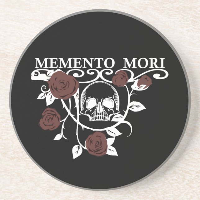 Memento mori red roses coaster (Front)
