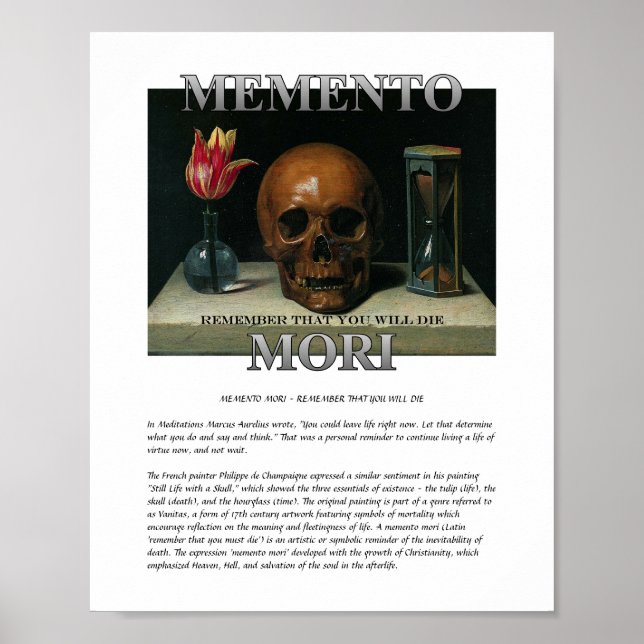 Memento Mori - Remember that you will die Poster (Front)