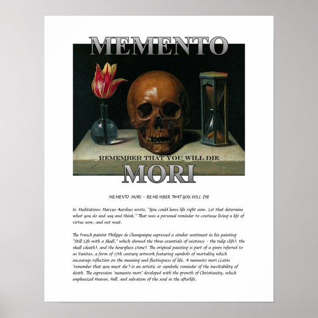 Memento Mori - Remember that you will die Poster (Front)