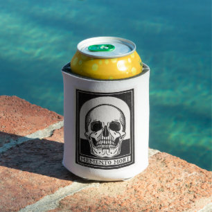 Memento Mori Skull Art Can Cooler
