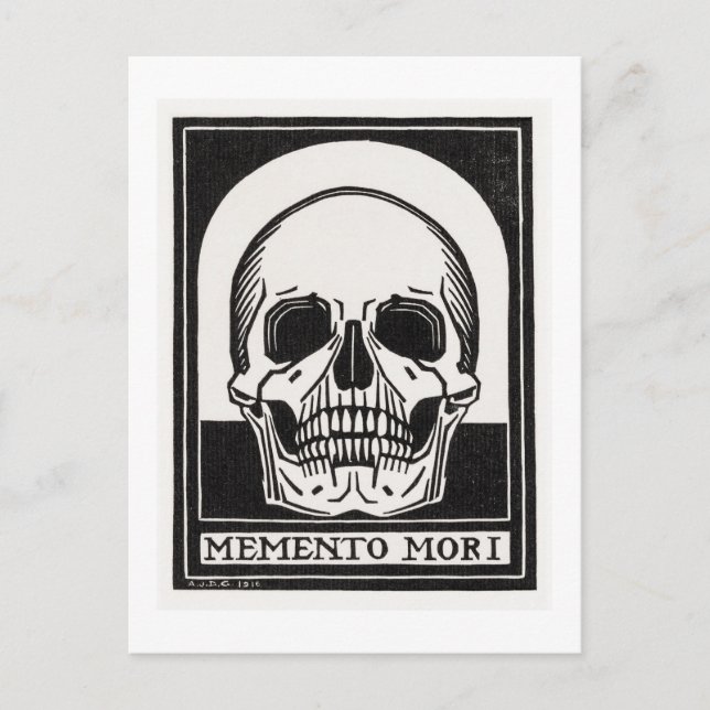 Memento Mori Skull Art Postcard (Front)