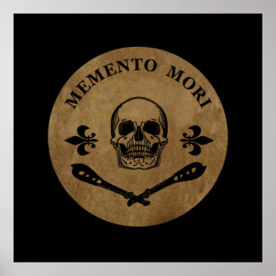 Memento mori skull poster
