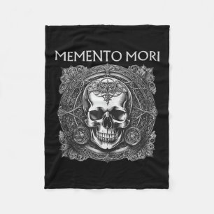 Memento Mori Skull Stoic Philosophy Men Women Lati Fleece Blanket