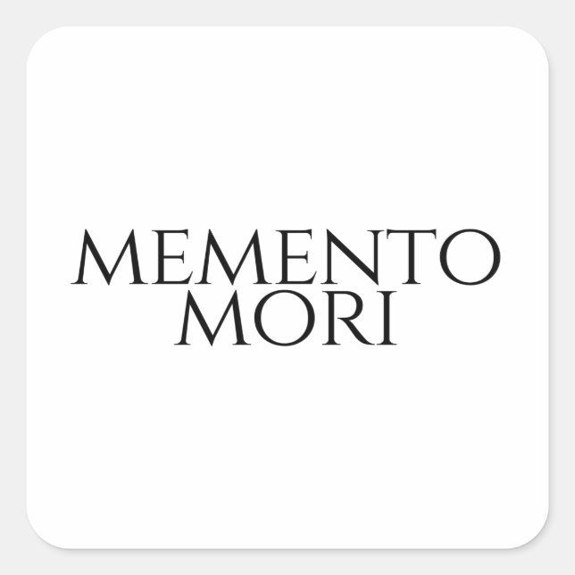 Memento Mori Square Sticker (Front)