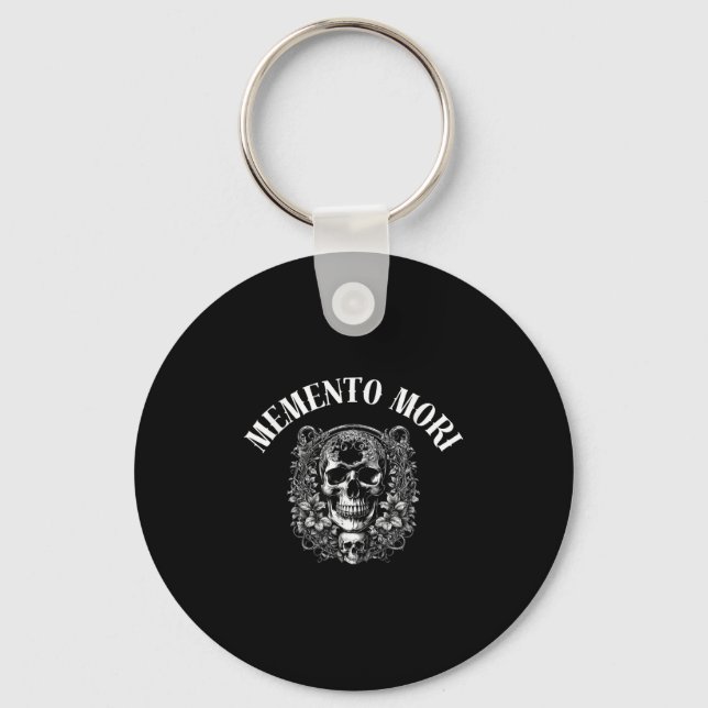 Memento Mori Stoic Quote For Remembering Death Phi Key Ring (Front)