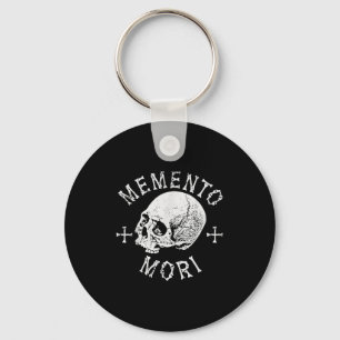 Memento Mori Stoic Remember Death Skull Bones Tatt Key Ring
