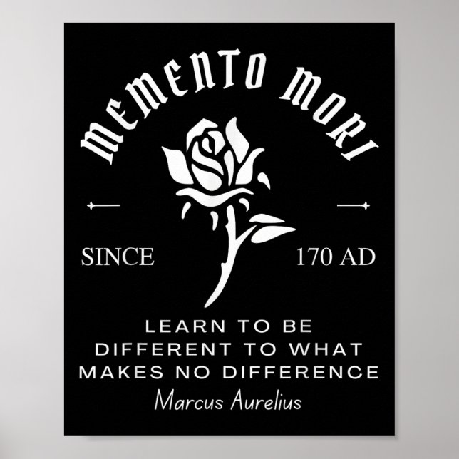 Memento Mori Stoicism Marcus Aurelius Stoic Philos Poster (Front)