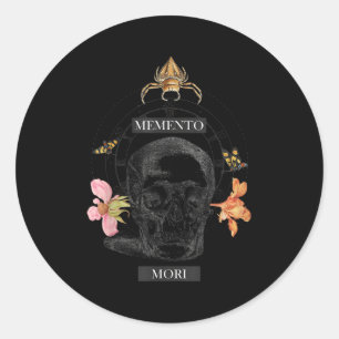 Memento Mori Stoicism Philosophy Philosopher Stoic Classic Round Sticker