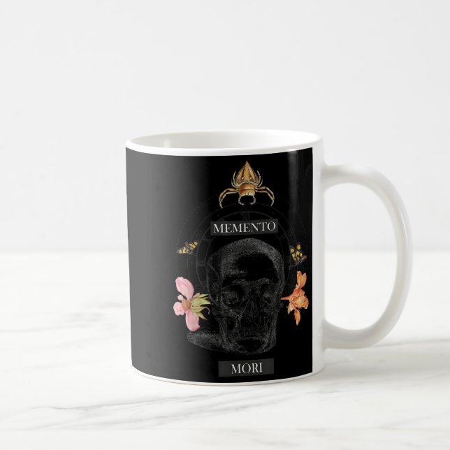 Memento Mori Stoicism Philosophy Philosopher Stoic Coffee Mug (Right)