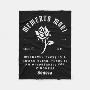 Memento Mori Stoicism Seneca Kindness Philosophy Q Fleece Blanket