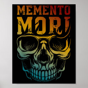 Memento Mori Stoicism Skull Quote Stoic Philosophy Poster