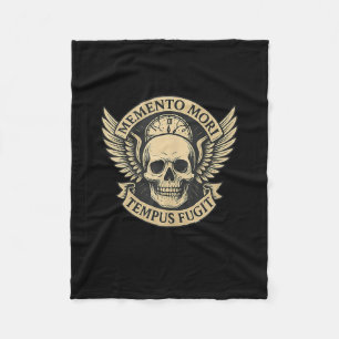 Memento Mori Tempus Fugit Latin Stoic Quote Tank T Fleece Blanket