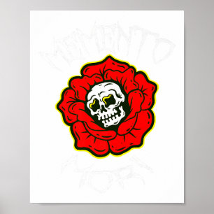 Memento Mori Traditional Tattoo Flower &amp; Skull Poster