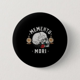 Memento Mori Vintage Skull _ Philosophy Stoic 6 Cm Round Badge