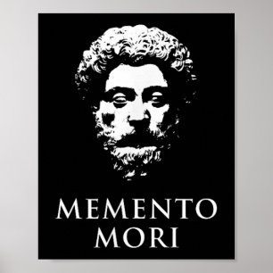 Memento Mori With Marcus Aurelius Head Poster