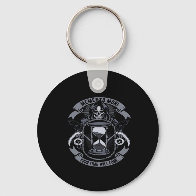 memento mori your time will come key ring (Front)