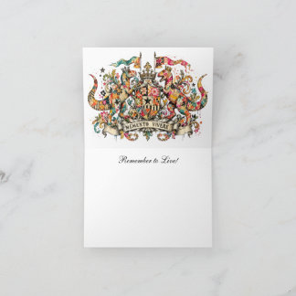 Memento Vivere, Remember to Live, Dinosaur Card