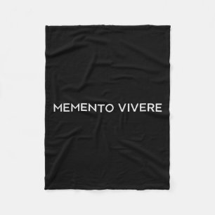 Memento Vivere Remember To Live Philosophy Latin Q Fleece Blanket