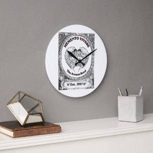 Memento Vivere   Vintage Angel Bond Art Large Clock