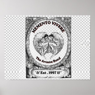 Memento Vivere Vintage Angel Bond Art Poster