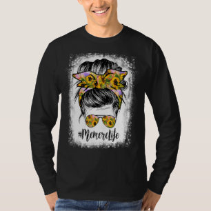 Memere Life Bleached Memere Life Sunflower Messy T-Shirt