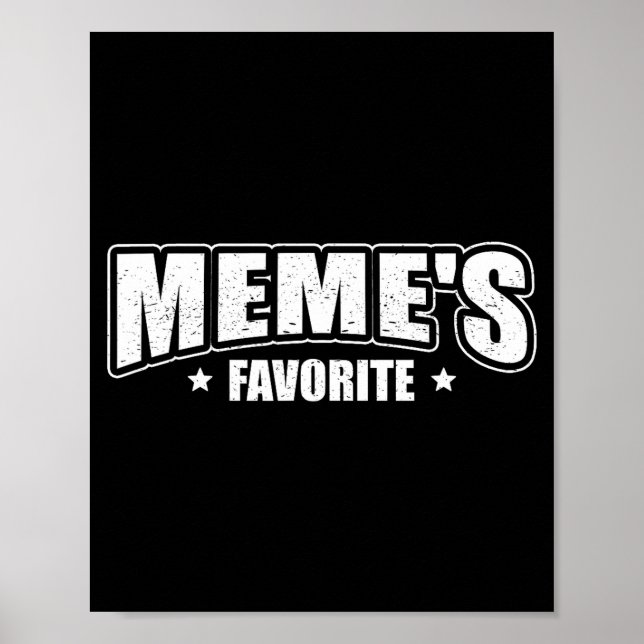 Meme's Favorite  Poster (Front)