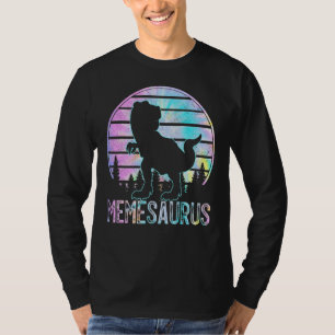 Memesaurus Rex Dinosaur Meme Saurus Tye Die Matchi T-Shirt