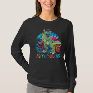 Memesaurus Rex Dinosaur Tie Dye Meme Saurus Mother T-Shirt
