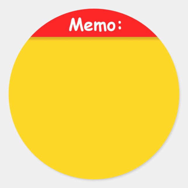 Memo Sticker (Large) (Front)