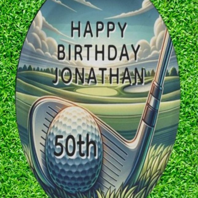Memorable 50th Birthday Golf Celebration Paper Plate (Tee off the Memories: Celebrate 50 in Style!)