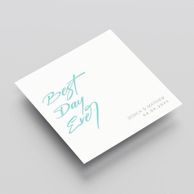 Memorable and Chic: Best Day Ever Wedding Napkin (Memorable and Chic: Best Day Ever Wedding Napkins)