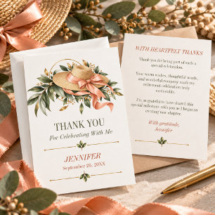 Memorable Elegant Retirement Thank You Message Card