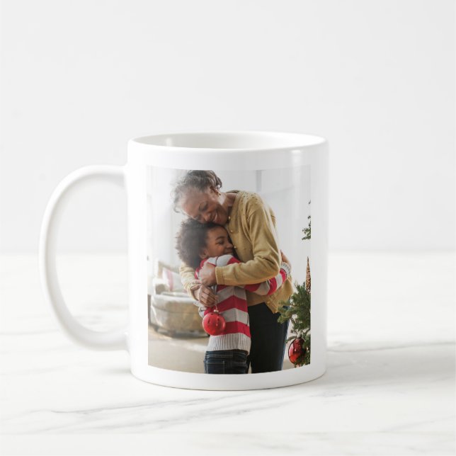 Memorable Family Holiday Christmas Photo Mug (Left)
