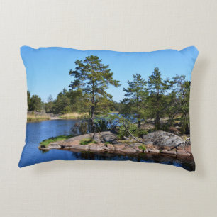memorable moments Sweden scandinavia fjord Decorative Cushion