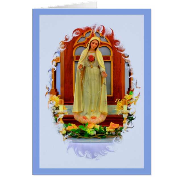 Memorare Prayer Card - Fatima Image (Front)