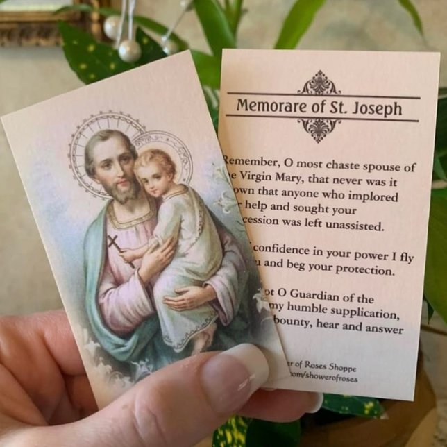 Memorare Prayer  St. Joseph & Jesus Holy Card (Creator Uploaded)