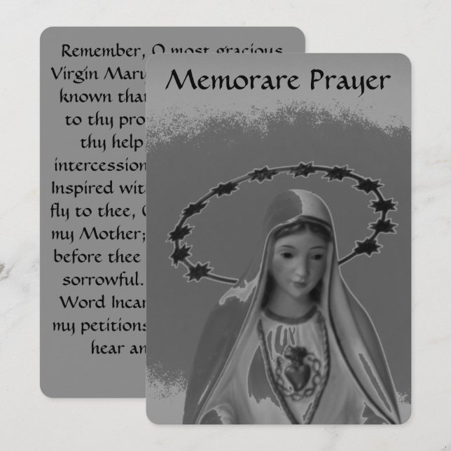 Memorare Prayer to the Virgin Mary Flat Card (Front/Back)