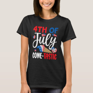 Memorial 4th Day of July Holiday Patriotic Ice Cre T-Shirt